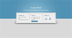 Desktop Screenshot of cuartohotels.com