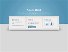 Tablet Screenshot of cuartohotels.com